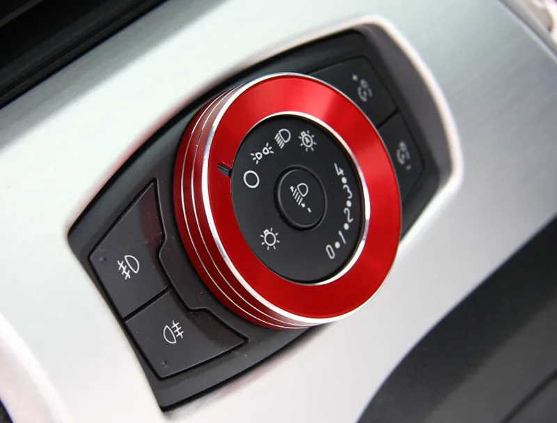 Автомобильная алюминиевая передняя головка потолочная лампа с ИК датчиком-выключателем кнопка управления круг крышка отделка кольцо для Ford Mustang F150+ кондиционер мелодия