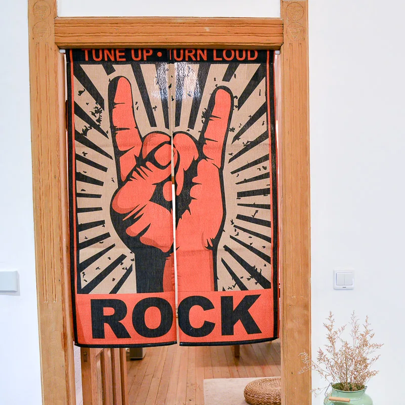 

Nice Curtains personality door curtain rock retro half curtain for bedroom bar and coffee shop