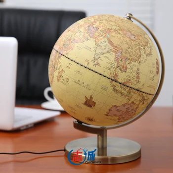 

Taiwan imported 25cm HD antique desk lamp globe European study teaching home decoration of high-grade decoration 32