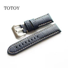Винтаж кожи Ремешки, Для мужчин ремешок для часов, 20 22 24 26 Винтаж синий ремешок, для PAM Bamboo Secti кожаный ремешок