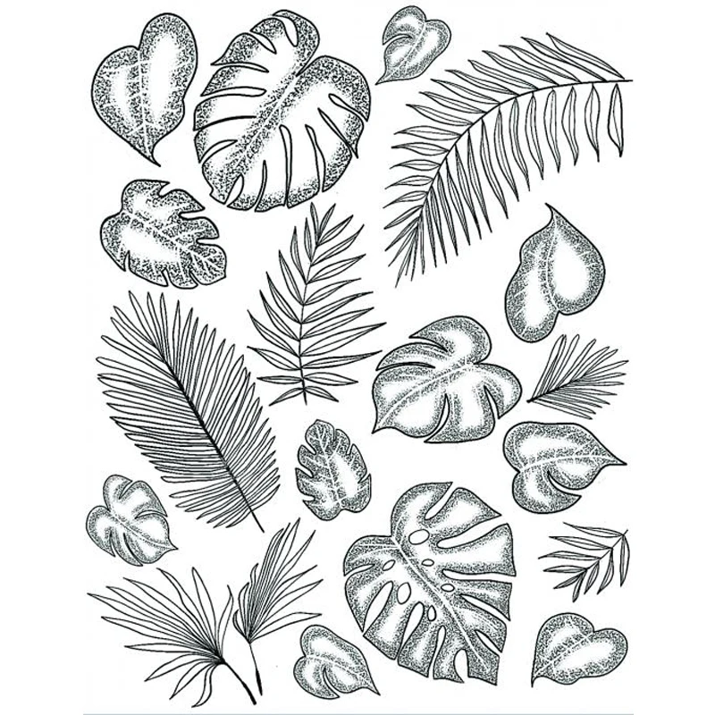 

leaf Transparent Clear Silicone Stamp/Seal for DIY scrapbooking/photo album Decorative clear stamp