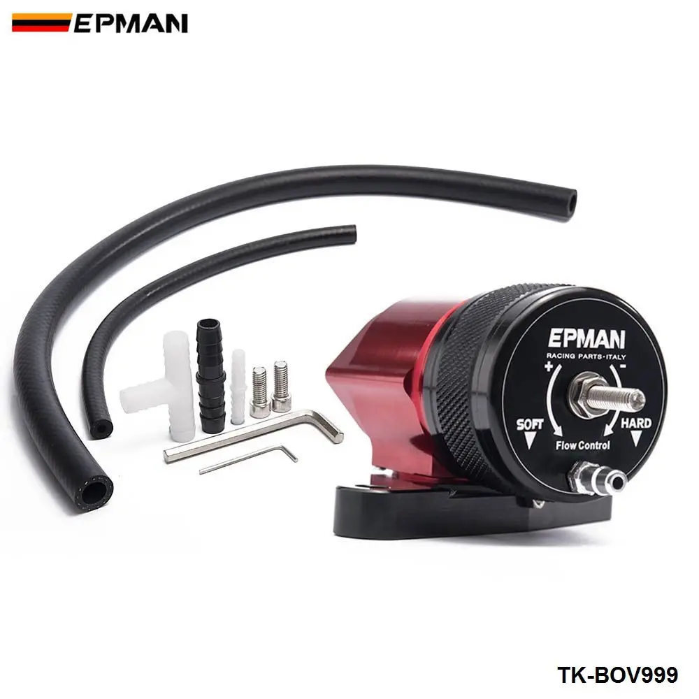 

EPMAN Car Sport Intercooler Recirculating Blow Off Valve BOV Kit Red & Black For Subaru STi 01-15 Turbo/Intercooler TK-BOV999
