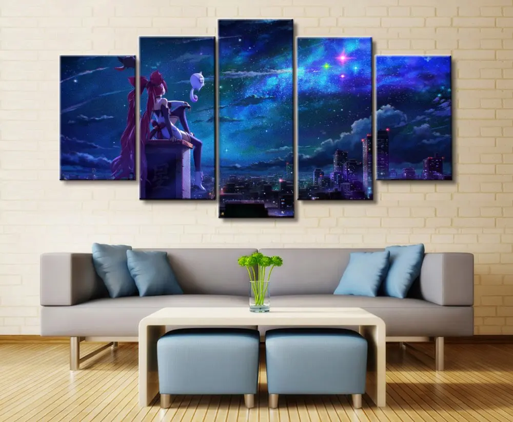 

5 Piece Canvas Wall Art Painting HD Print Paintings on Canvas Wall Art League of Legends Game Home Decorations Wall Artwork