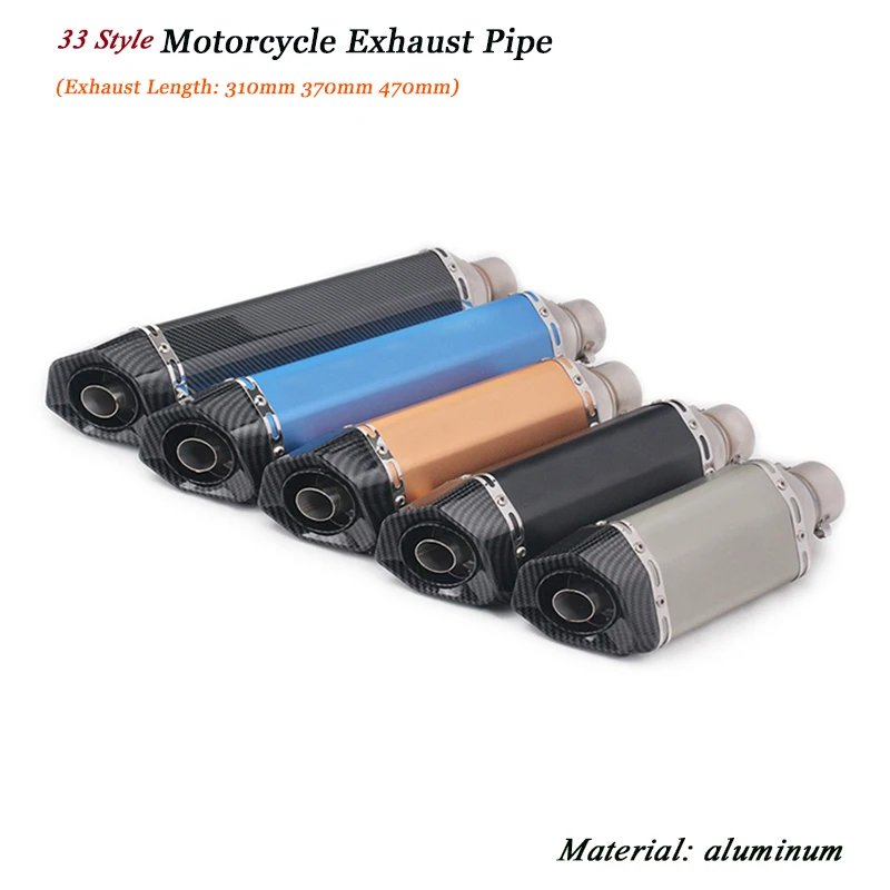 

Length 310mm 370mm 470mm Motorcycle Silencer System Silp on 51mm Header Exhaust Muffler Pipe with DB Killer