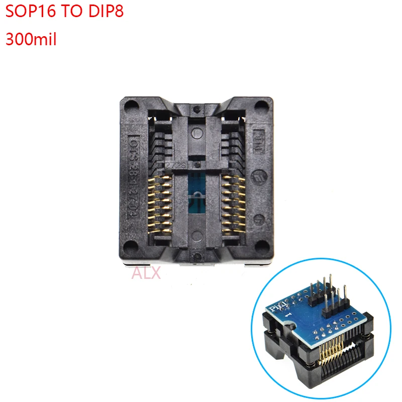 SOIC SOP16 К DIP8 программатор адаптер 300 мил разъем sop dip преобразователь тестовый чип IC