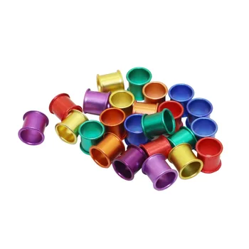 

300 Pcs Aluminum Pigeon Foot Ring 8 x 9.5mm Bird Ring Identification Race Pigeons Color Ring Bird Training Tool