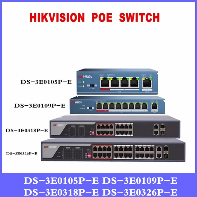 Hikvison 4-Port 8-Port 16-Port 24-Port PoE Switch DS-3E0105P-E DS-3E0109P-E DS-3E0318P-E DS-3E0326P-E 250m Transmission distance цена Hikvison 4-Port 8-Port 16-Port 24-Port PoE Switch DS-3E0105P-E DS-3E0109P-E DS-3E0318P-E DS-3E0326P-E 250m Transmission distance цены онлайн