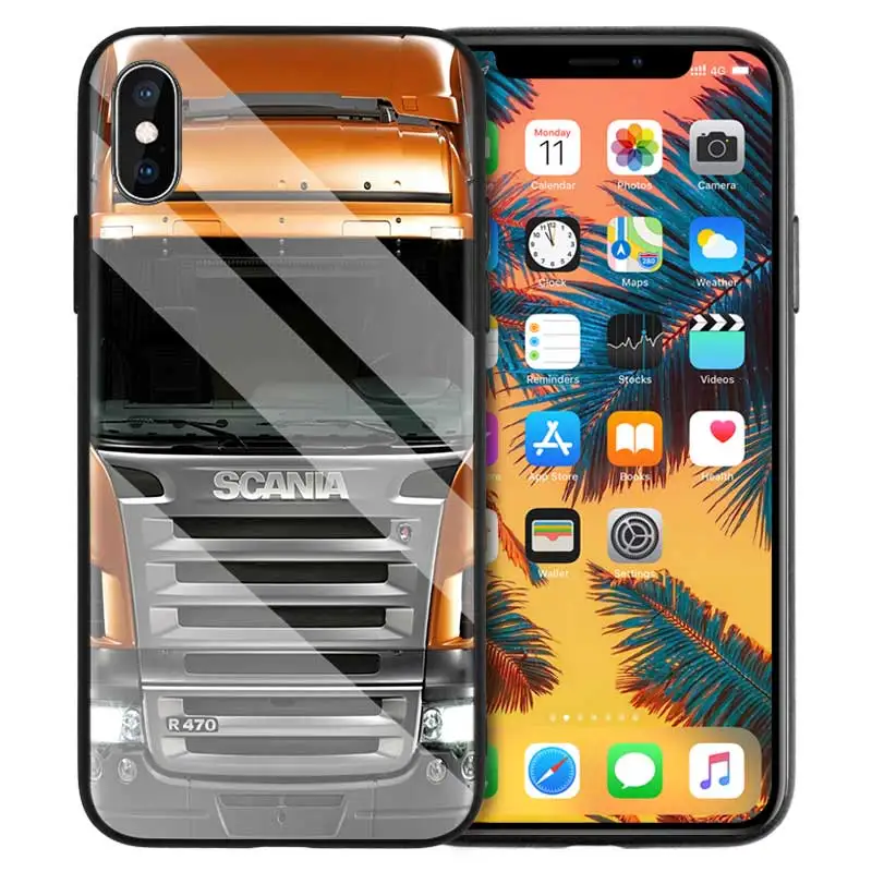 Грузовик SCANIA с принтом, из силикона мягкий чехол для Apple iPhone 7 8 6 6S 11 11Pro X XR XS MAX Plus 7P 6 8P 7+ 8+ Защитная крышка