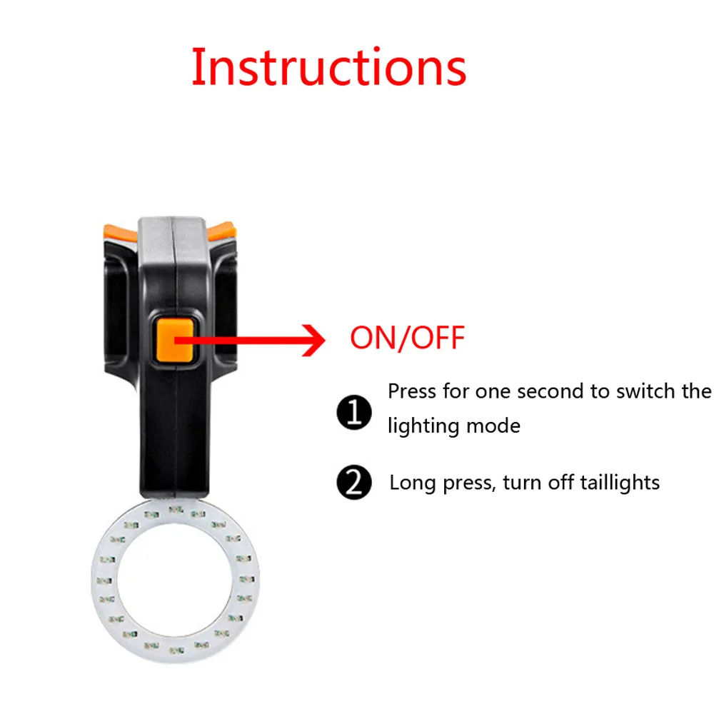 Top NEW Creative cool Cycling 24LEDs USB Rechargeable Bike Bicycle Tail Warning Light Rear Safety 5 modes Heart Round Bone shaped 9 Top NEW Creative cool Cycling 24LEDs USB Rechargeable Bike Bicycle Tail Warning Light Rear Safety 5 modes Heart Round Bone shaped 9