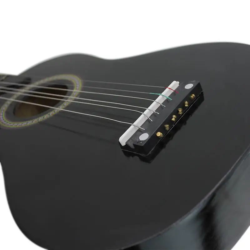 ABGZ-IRIN мини 23 дюймов липа 12 Лады 6 струнная акустическая гитара с pick и струны для детей/начинающих(черный
