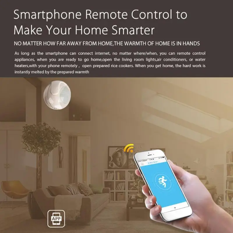 Умный беспроводной WiFi PIR датчик движения детектор сигнализации для умного дома Автоматизация поддержка для Android IOS