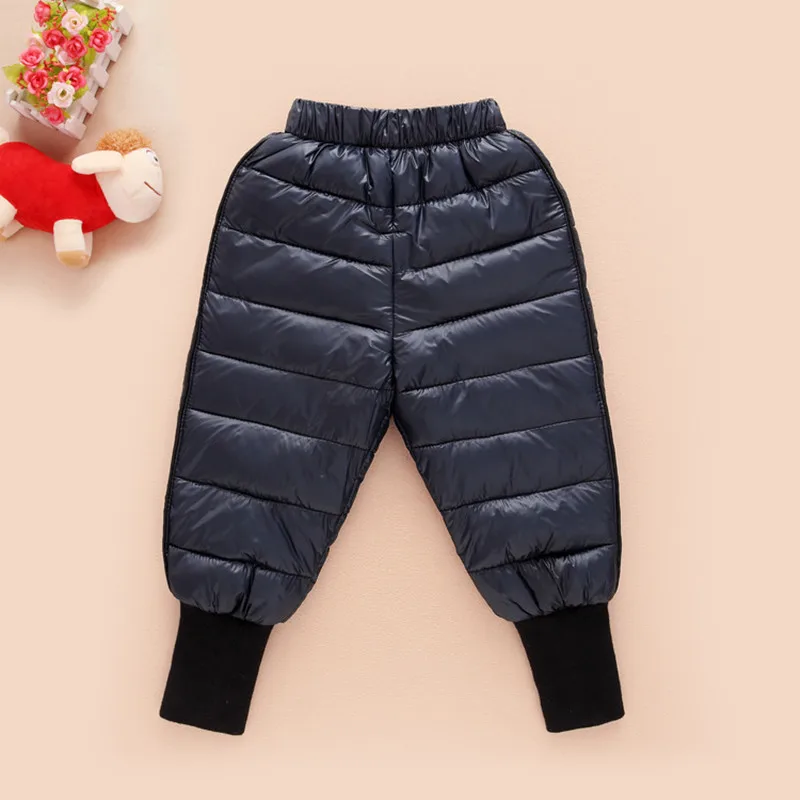 Children Pants For Girls Leggings Cotton Warm Winter Toddler Trousers Boys Pants Waterproof Kids Pants Outwear Baby Ski Pants - Цвет: as pictures