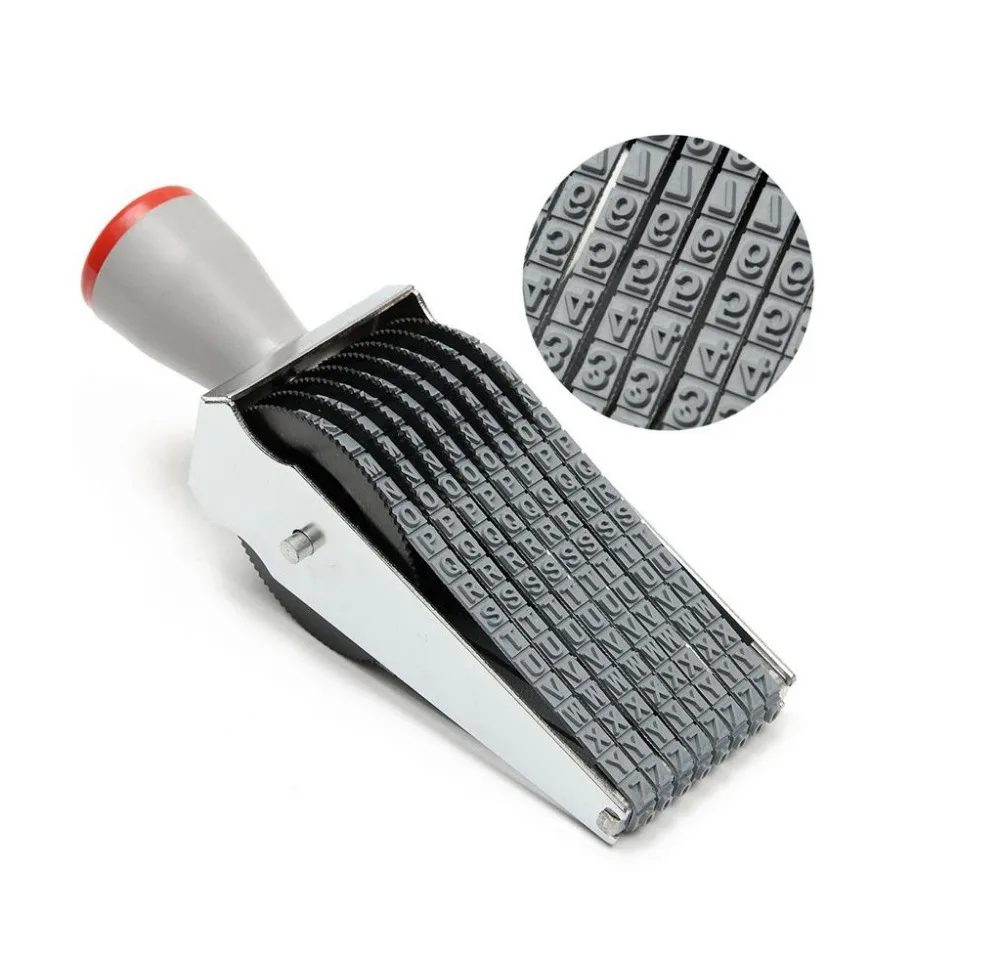 

8 Digit Alphabet English Letter Number Rolling Rubber Stamp seal Number Machine Emboss DIY Scrapbooking Roller Stationery Decor
