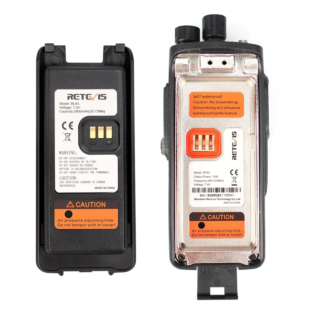 Retevis RT83 DMR Digital Walkie Talkie GPS IP67 Waterproof Dustproof UHF Handheld Amateur Outdoor Two Way 4
