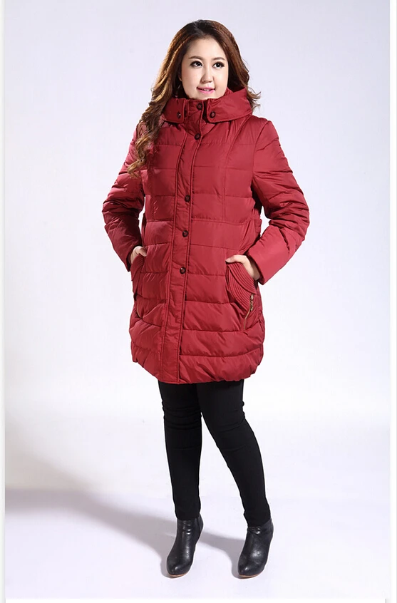 2014 Women's clothing The new supersize Fat people Down jacket upset Winter clothing Show thin