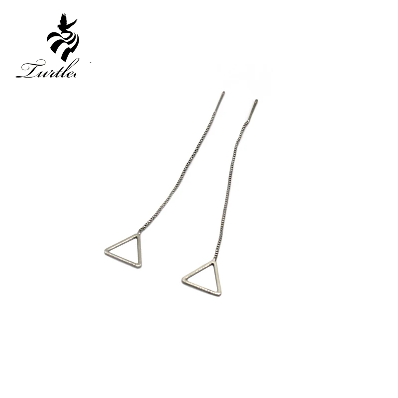Turtledove 2017 the new women's minimalist jewelry geometric Circular triangle earrings | Украшения и аксессуары