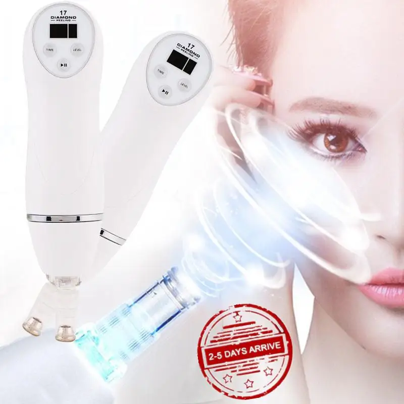 

Vacuum Pore Cleaner Nose Blackhead Sucker Diamond Microdermabrasion Machine With Cotton Filters Spot Cleanser Kit