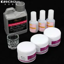 New Arrived Nail Art Set Acrylic Liquid Glitter Powder File Brush Form Nail Art Tips Tools DIY Kit Primer Beauty Tools