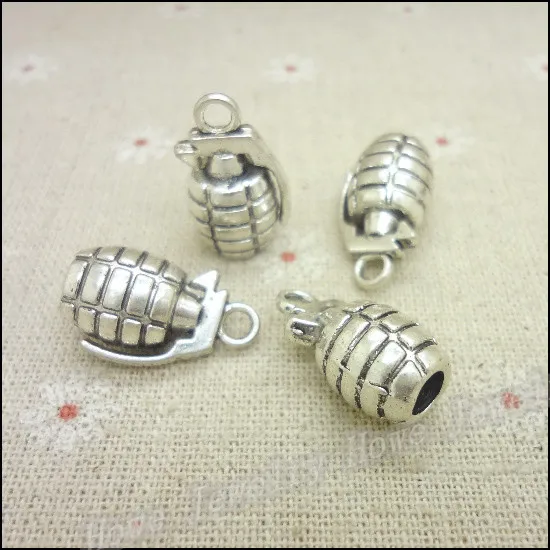 

Free shipping! 15pcs Antique silver Charms Grenade Pendant Fit Bracelets Necklace DIY Metal Jewelry Making