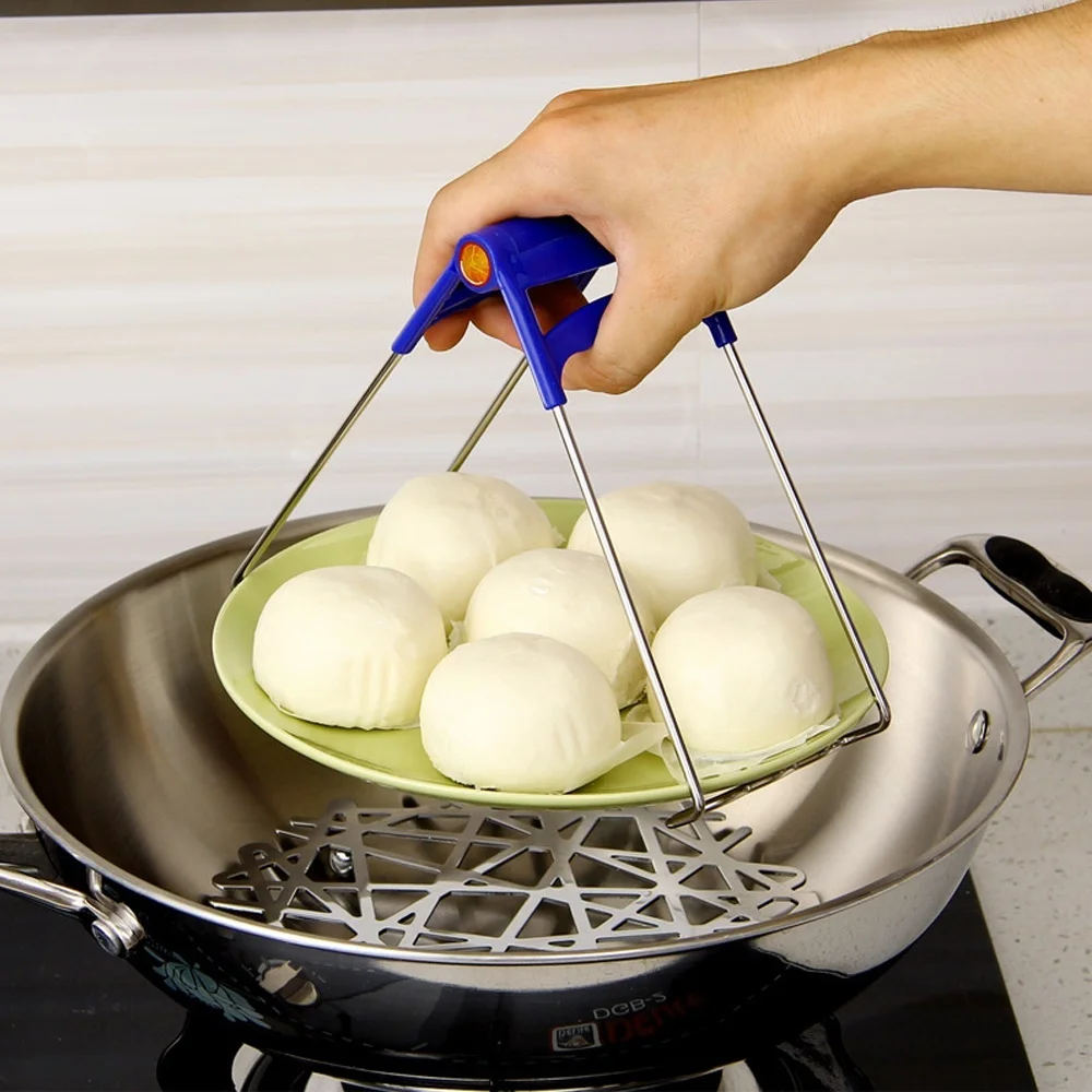Kitchen Multifunction Universal Pot Bowl Clip Stainless Steel Anti Hot