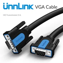 Unnlink VGA Cable FHD 1080P@60Hz D-Sub 15 Pin VGA 1m 1.5m 3m 5m 8m 10m 20m for Computer TV Laptop Desktop Projector Graphic Card