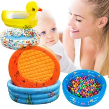 Мультяшный детский надувной бассейн на открытом воздухе Детский круглый Детский Бассейн Портативный Открытый Ванна для бассейна