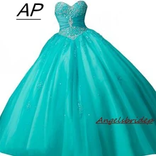 ANGELSBRIDP Роскошные бальные платья для 15 лет Сексуальное Милое Бисероплетение Аппликация полная длина размера плюс вечерние для особых случаев