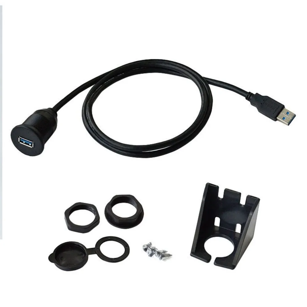 Водонепроницаемый заподлицо USB док-станция адаптер приборной панели Пан USB 3,0 порт папа-мама удлинитель для автомобиля мотоцикла