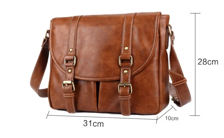 Брендовая мужская сумка из воловьей кожи, Качественная мужская сумка-мессенджер, мужская сумка-портфель