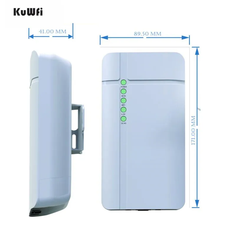 KuWFi Открытый 4G LTE CPE маршрутизатор CAT4 150 Мбит/с водонепроницаемый беспроводной