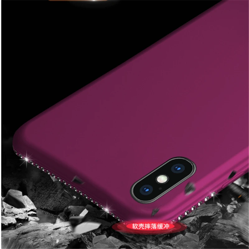 Роскошный Алмазный чехол для Samsung S9 S8 Plus S7 Note 8 блестящий iPhone 6 7 iphone X мягкий из ТПУ