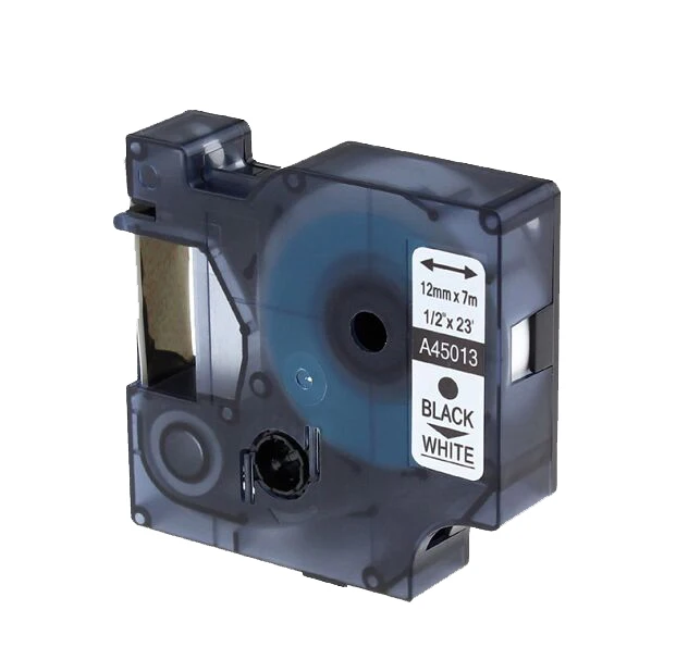 4 пакета 12 мм 45013 совместимы для лента Dymo D1 кассеты 1/2 &quotсовместимы с LabelManager черный