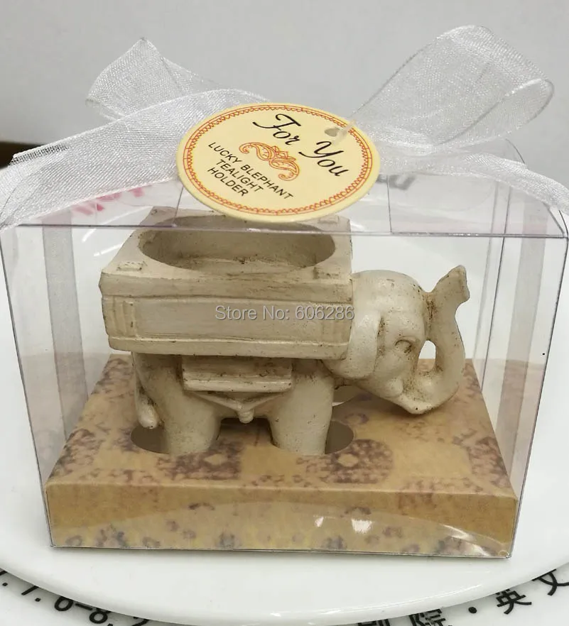 50 шт./лот свадебный подарок и украшения слон подсвечник полимерный Счастливый Слон Чайный держатель свечей