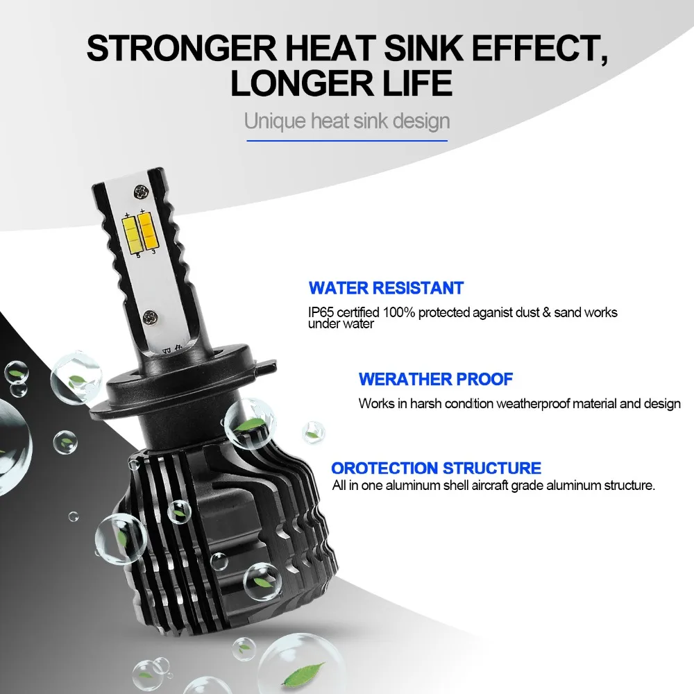 GEETANS H7 H4 автоматический светодиодный светильник 12 в двойной цвет 2 шт. 9005/9006/H11 Светодиодный светильник для вождения автомобиля s 52 Вт 3000 лм головной светильник 6000 К к лампы CJ