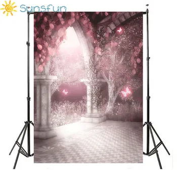 

Sunsfun Flowers Gate Photography Backdrops Vinyl 5x7ft or 3x5ft Stor Photo Props Background Wedding HB119
