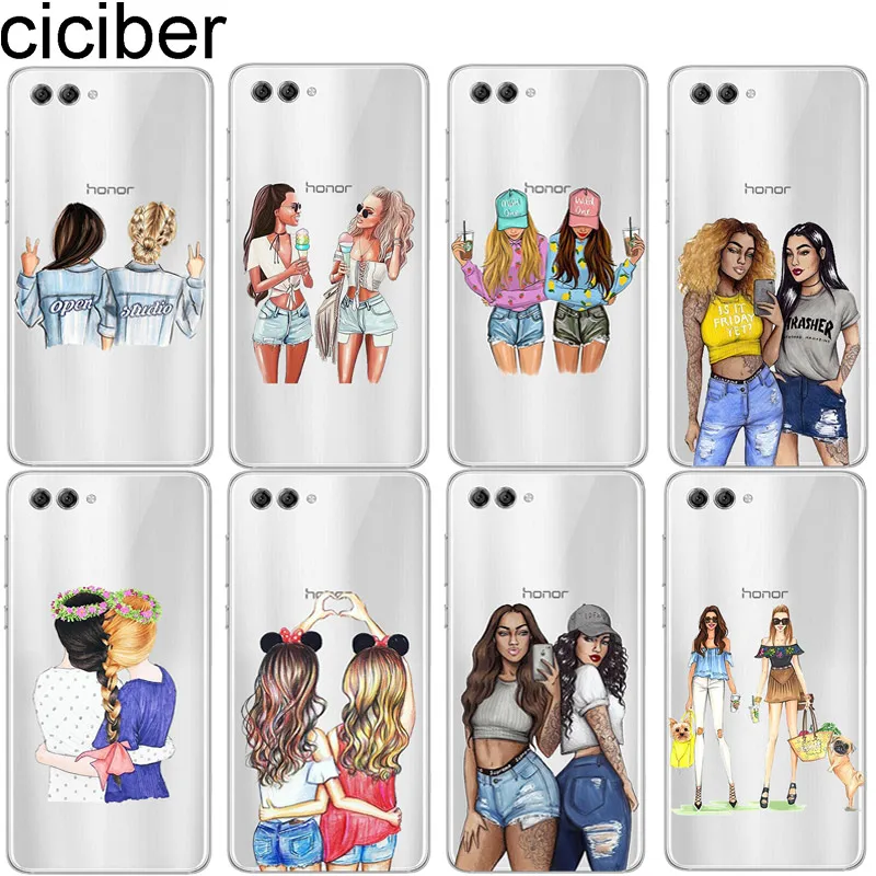 

ciciber for Honor 7A 8X 10 9 8C V10 Lite C Play Soft Phone Cases for Huawei Y9 Y7 Y6 Y5 Y3 Prime Pro 2017 2018 2019 Best friend