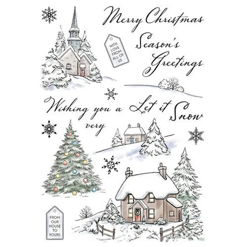 

2019 Transparent Clear Silicone Stamp Set for DIY Scrapbooking/Photo Album Card Making Decorative Stamps Christmas
