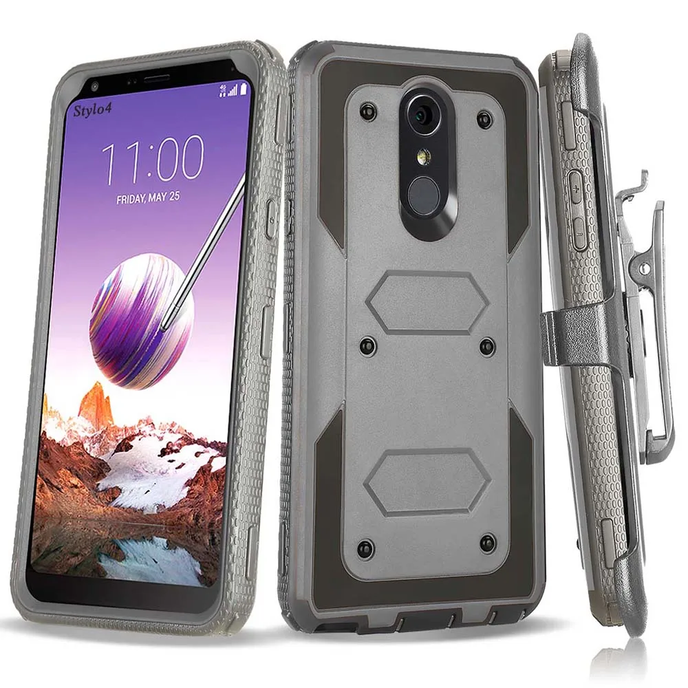 

For LG Stylo 4 /Q Stylus /Q Stylus 4 Plus/ Stylo 5 Heavy Duty Armor Case Shockproof Impact Protective Belt Clip Holster Cover
