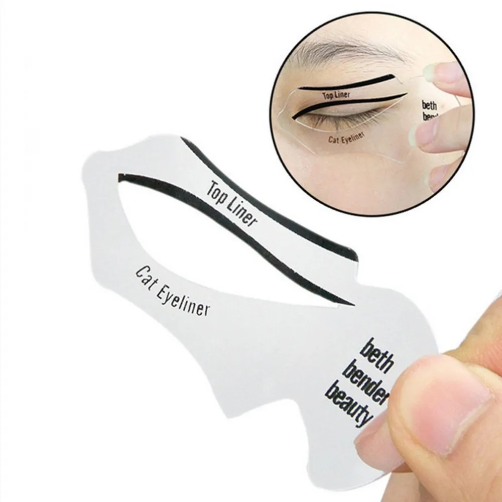 

Eyeliner Stencils Matte PVC Material Template Plate Eye liner & Eye Shadow Guide Template Tool