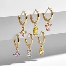 LUNA Чао Модные украшения 6 шт./компл. мини обруч серьги, нержавеющая сталь, пакет с украшением в виде кристаллов кулон Huggies Серьги Brincos Bijoux(украшения своими руками