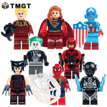 Строительные блоки 10 лотов SY678 собрать супер героев Человек-паук Капитан Америка Набор для обучения детей Подарочные игрушки