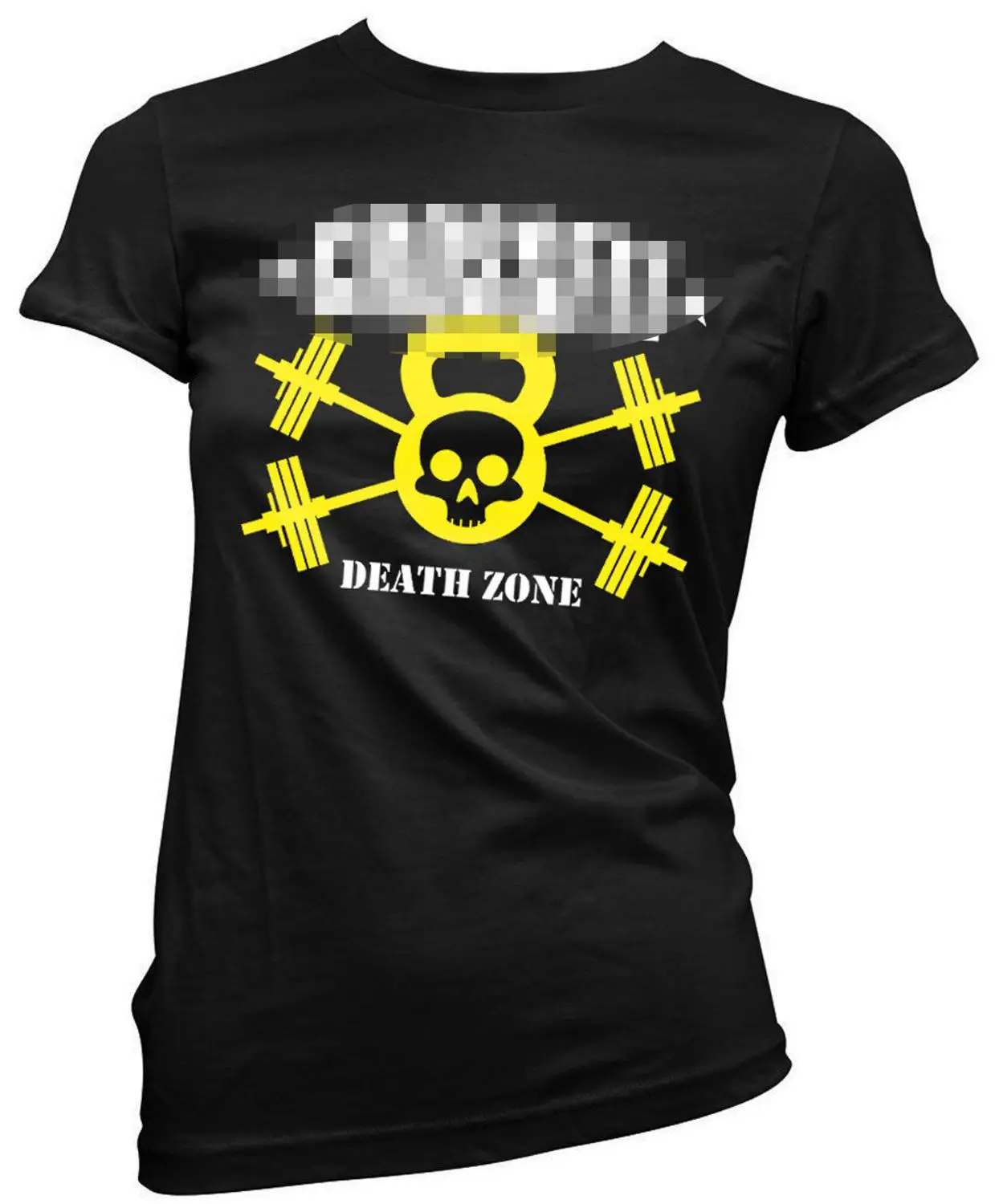 

2019 Hot Sale Fashion T-shirt Woman Death Areas Skull GYMS Trains Kettlebell Bar Tee Shirt