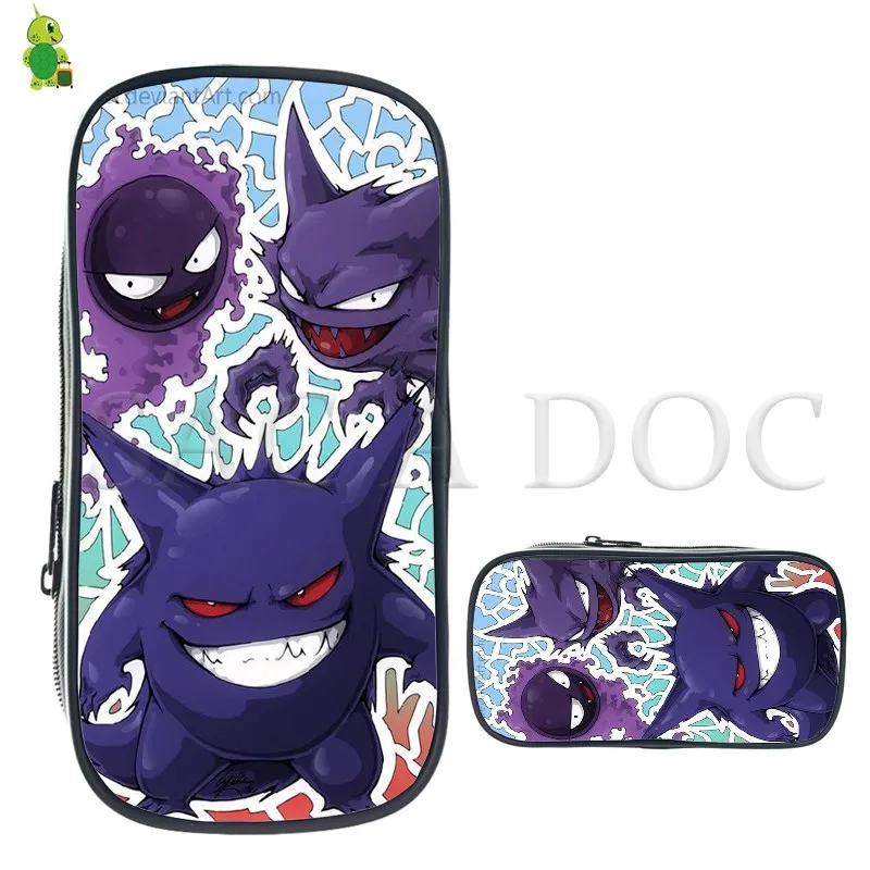 Pokemon Mewtwo Gengar Cosmetic Case Kids Boys Girls School Supplies Stationery Storage Bags Pencil Box Pokemon Makeup Bag