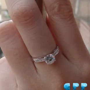 0.4 Carat Lab Grown Test Positive Moissanite Diamond Real 14k 585 Gold Engagement Wedding Ring Set Guarantee Free Tester! | Украшения и