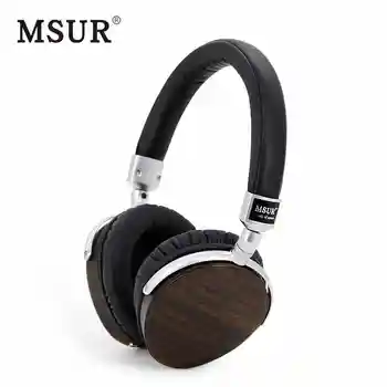 

Original MSUR N350 Noise Isolating HiFi Wooden Metal Headphone Headset Earphone With Beryllium Alloy Driver Portein Leather