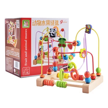 

Counting Circles Bead toys Abacus Wire Maze Roller Kids Math Toy Coaster Wooden Montessori Educational Toy for Children Gifts