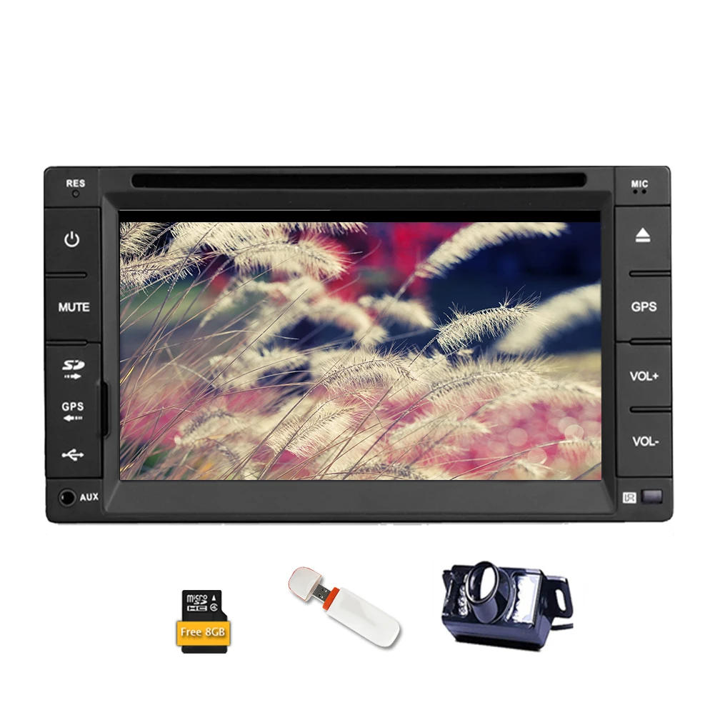 Excellent Music DVD Player 6.2" Movie GPS Radio MP3 Car Stereo Autoradio Accessory Sub Video 2 din RDS Head Unit Map+CAM+3G 2