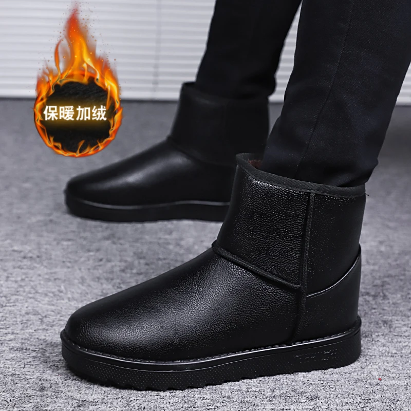 

Men's Winter Snow Boots Light Comfortable Keep Warm Trend Cotton Shoes 2018 New Cold Protection Fashion Sneakers Zapatos Hombre