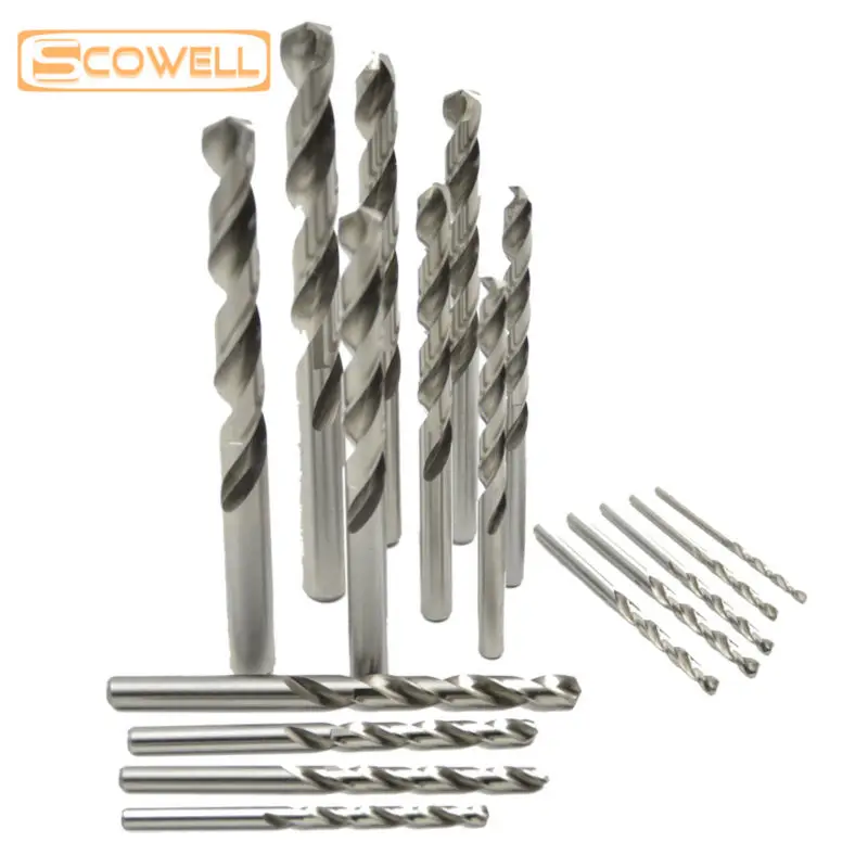 22pcs Mixed Sizes HSS M2 Twist Drill Bits Metal Drill DIN338