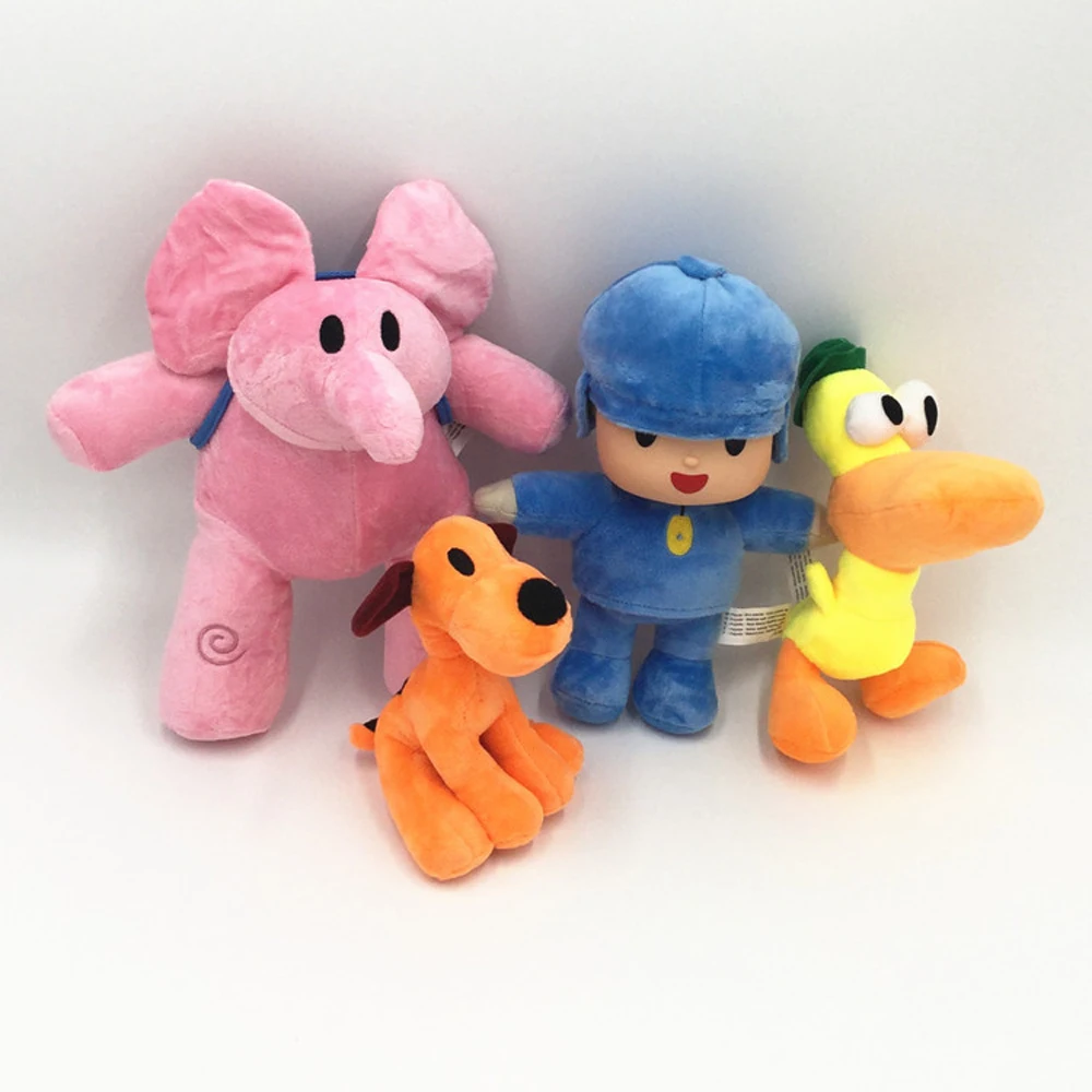 

4Pcs 14-26cm Pocoyo Plush Soft Stuffed Doll Toys Elly Pato Duck Loula Plush Toy Children's Gift Stuffed Soft Animal Doll Y007